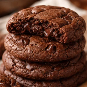 Gourmet brownie cookies with a rich chocolate flavor and a chewy texture.