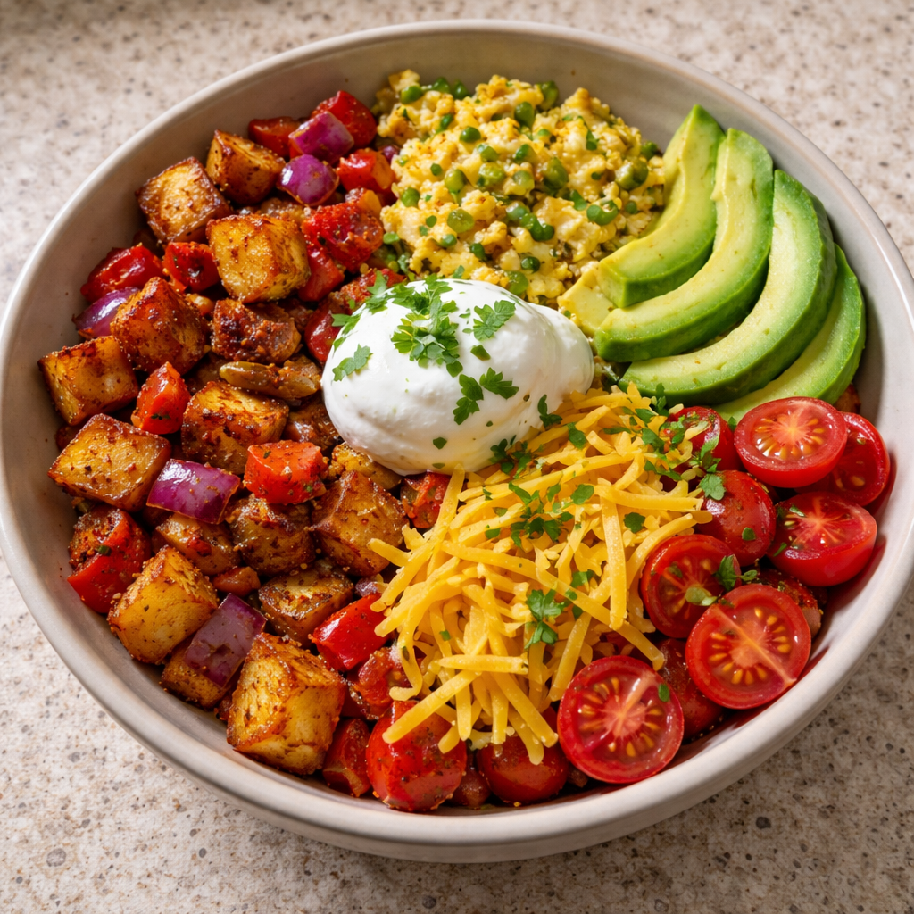 1735855500050-b33rq64b Southwest Spice Green Chile Bowl with fresh ingredients and spices