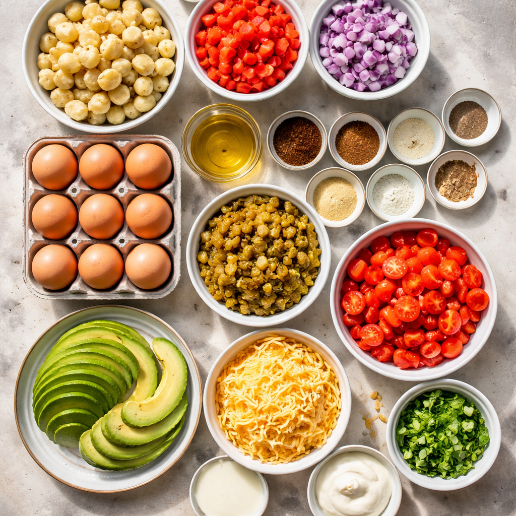 Southwest Spice Green Chile Bowl with fresh ingredients and spices