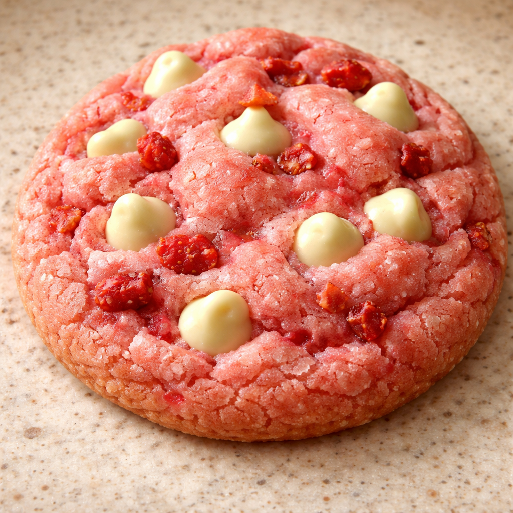 1735855500050-b33rq64b Freshly baked strawberry milkshake cookies topped with sprinkles
