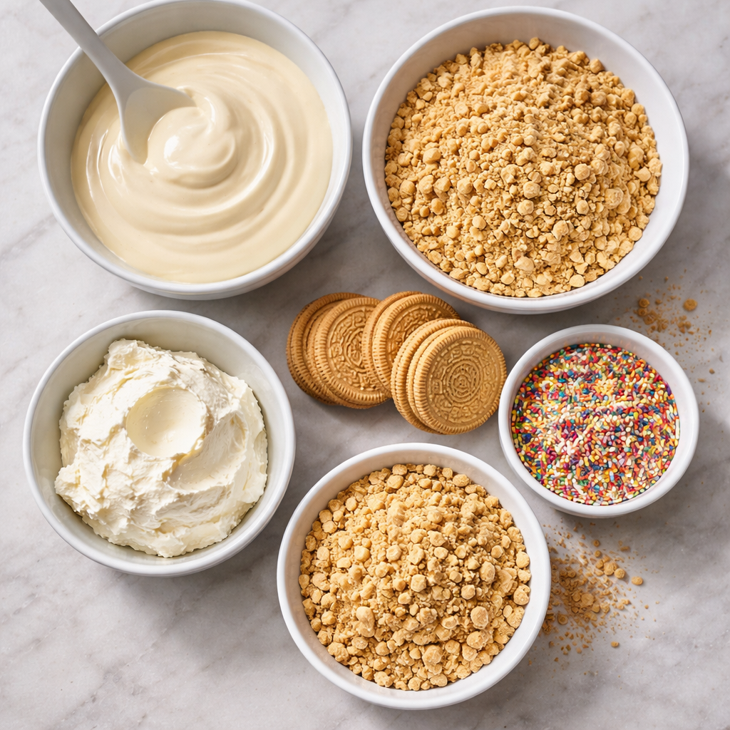 Valentine's Day white chocolate truffles displayed on a festive background.