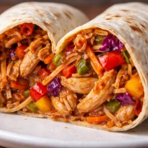 Sweet Chili Chicken Wraps with fresh ingredients and vibrant flavors