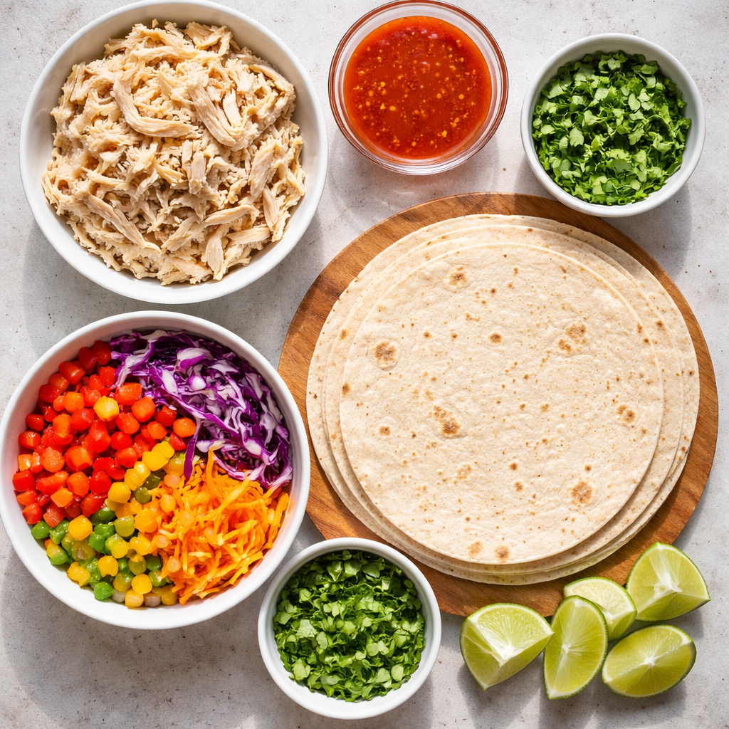 Sweet Chili Chicken Wraps with fresh ingredients and vibrant flavors