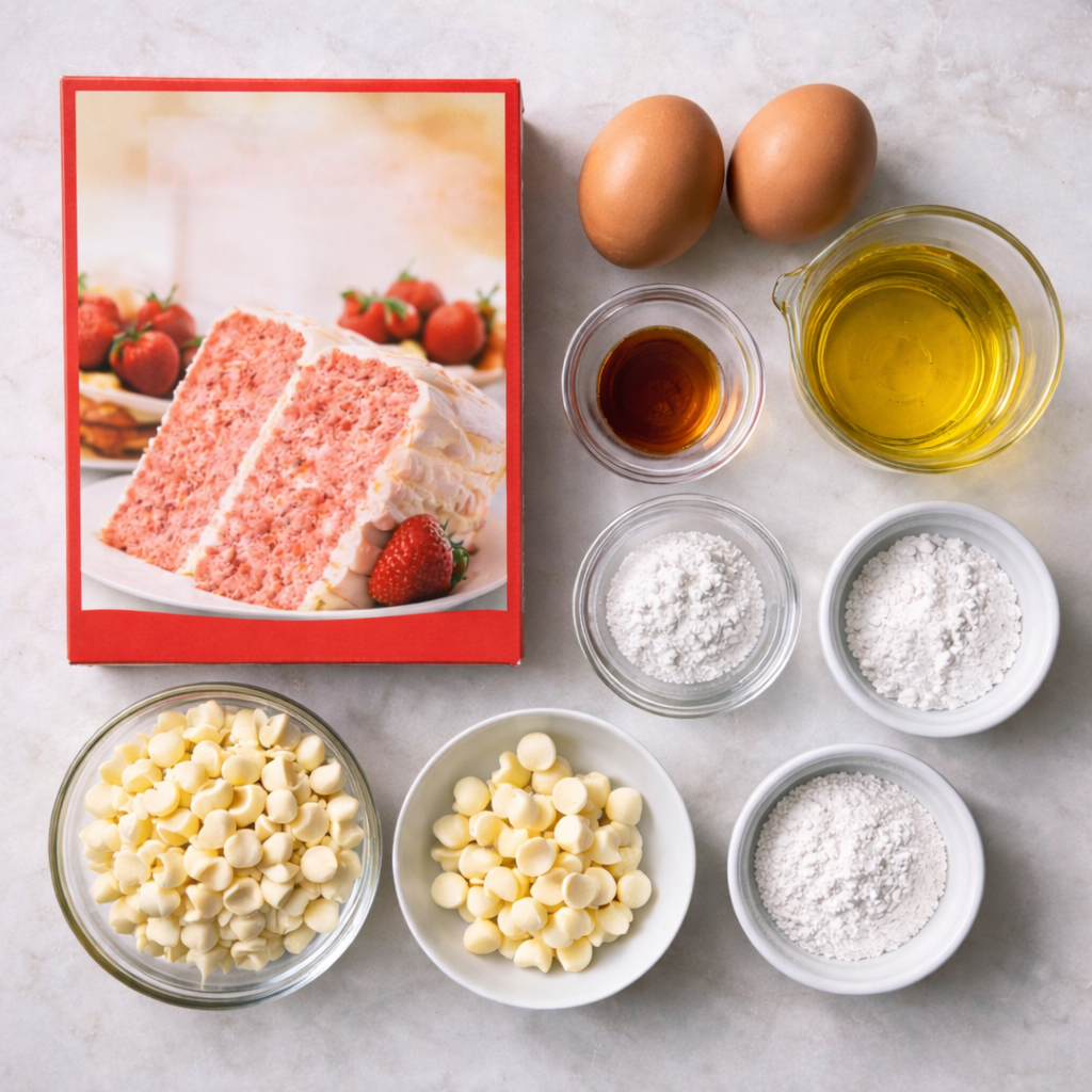 Freshly baked strawberry milkshake cookies topped with sprinkles