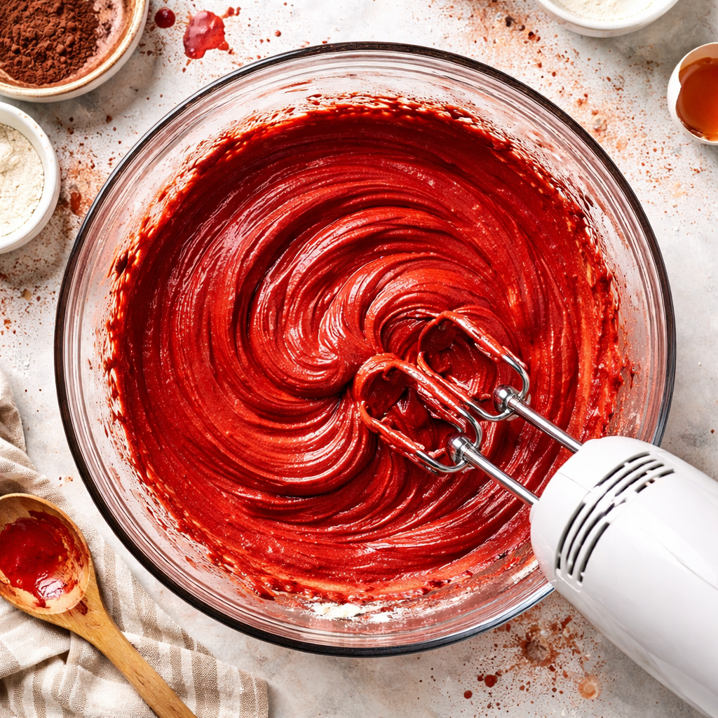 Delicious Red Velvet Brownies topped with cream cheese frosting