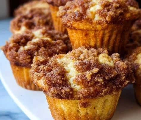 Freshly baked banana muffins cooling on a wire rack.