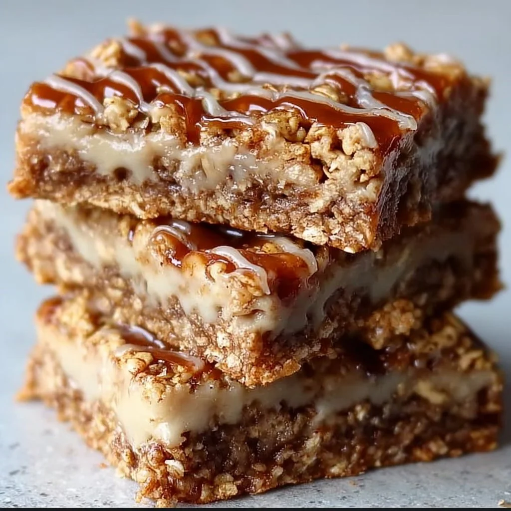 Cinnamon Roll Oatmeal Bars