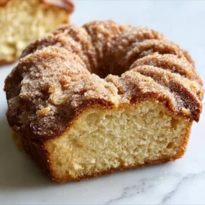 Loaf of cinnamon sugar donut bread fresh from the oven