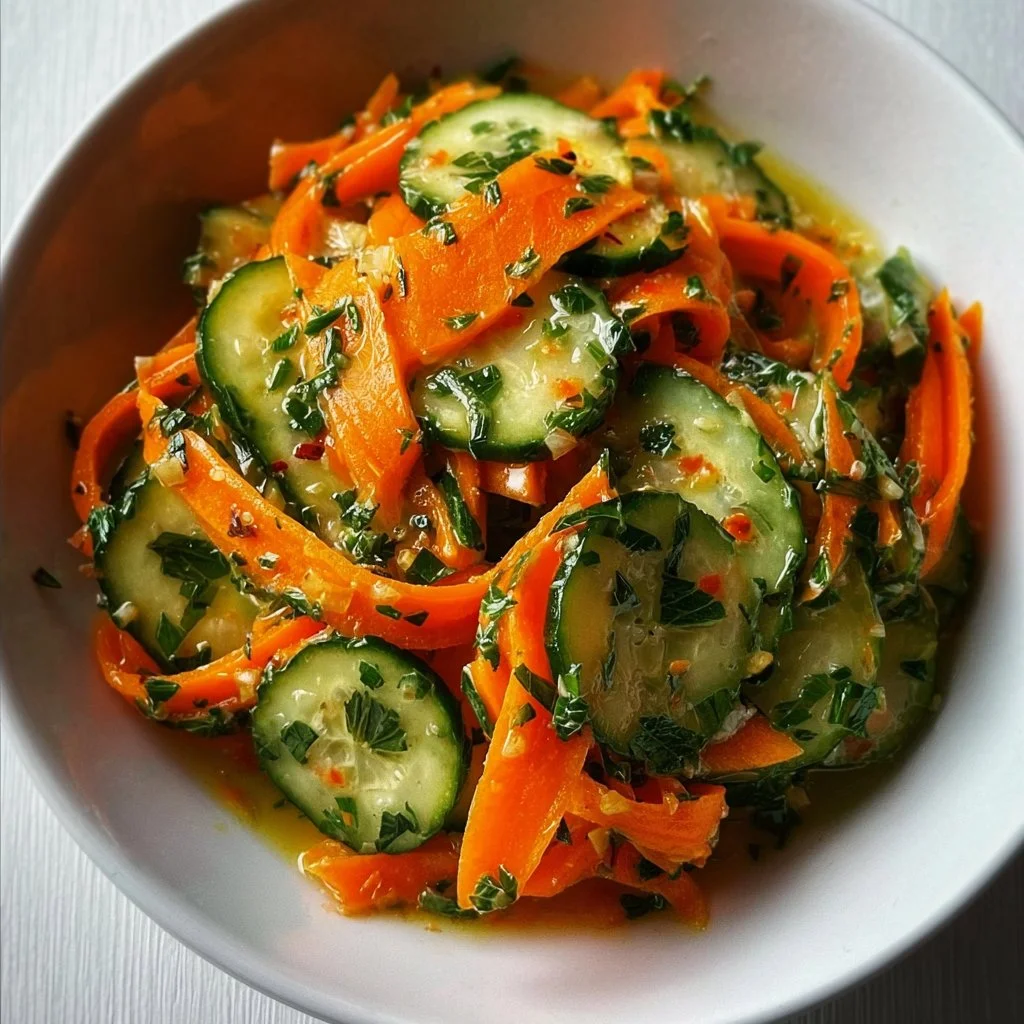 Cucumber Carrot Salad (15 Minutes, Big Crunch!)