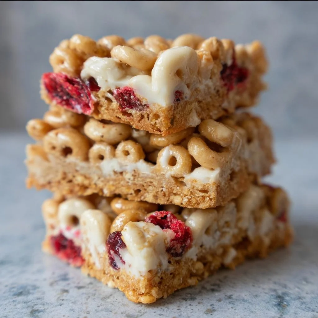 Homemade healthy breakfast cereal bars made with three ingredients