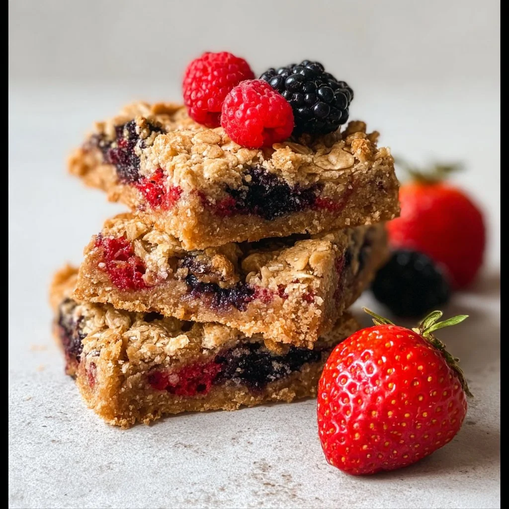 Healthy Oatmeal Bars with Berries