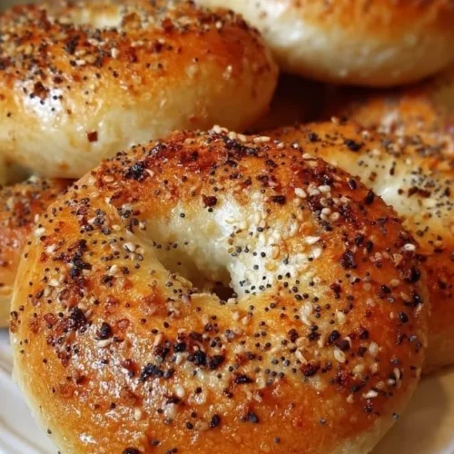 Homemade sourdough bagels fresh from the oven