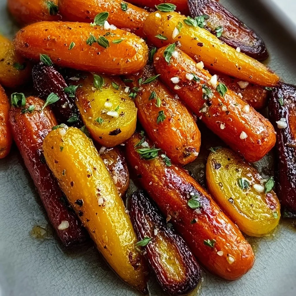 Honey Garlic Roasted Carrots
