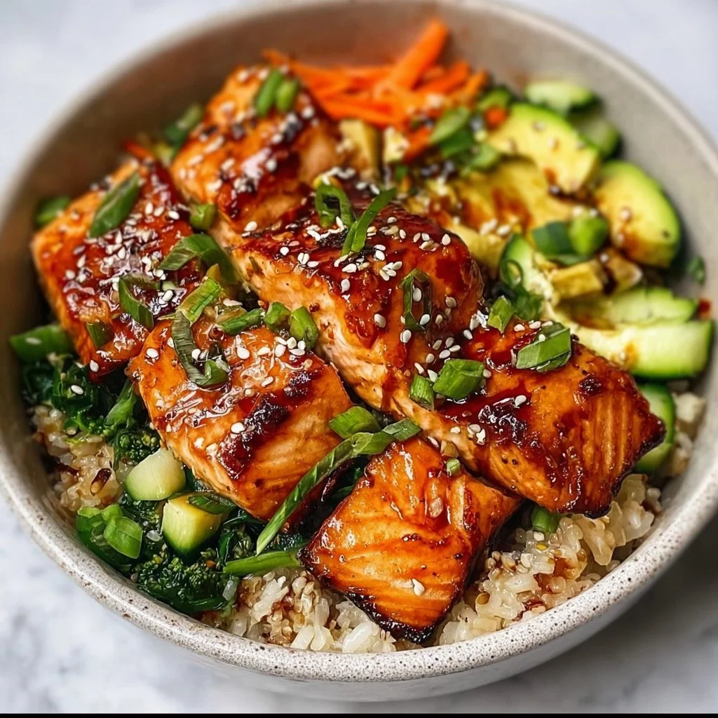 Honey Glazed Salmon Bowl: Quick, Healthy & Delicious Dinner