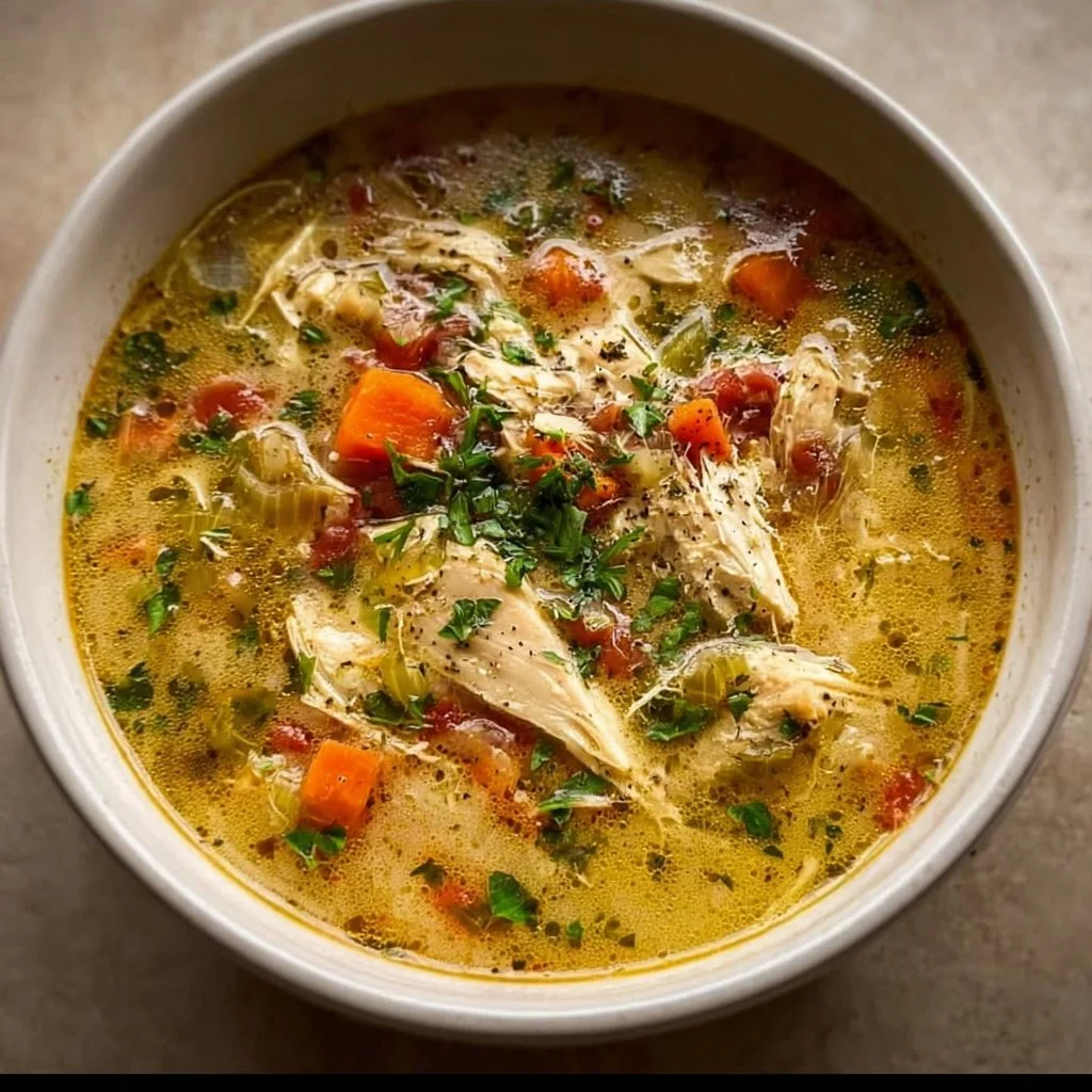 1735855500050-b33rq64b Bowl of Jamaican Chicken Soup with fresh herbs and spices