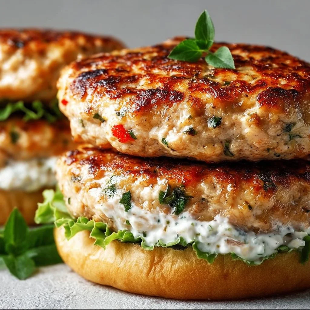 Juicy Greek Chicken Burgers with Tzatziki Bliss