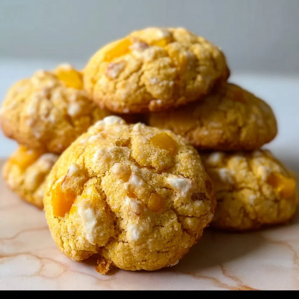 Delicious mango cookies ready to be enjoyed with tropical flavors