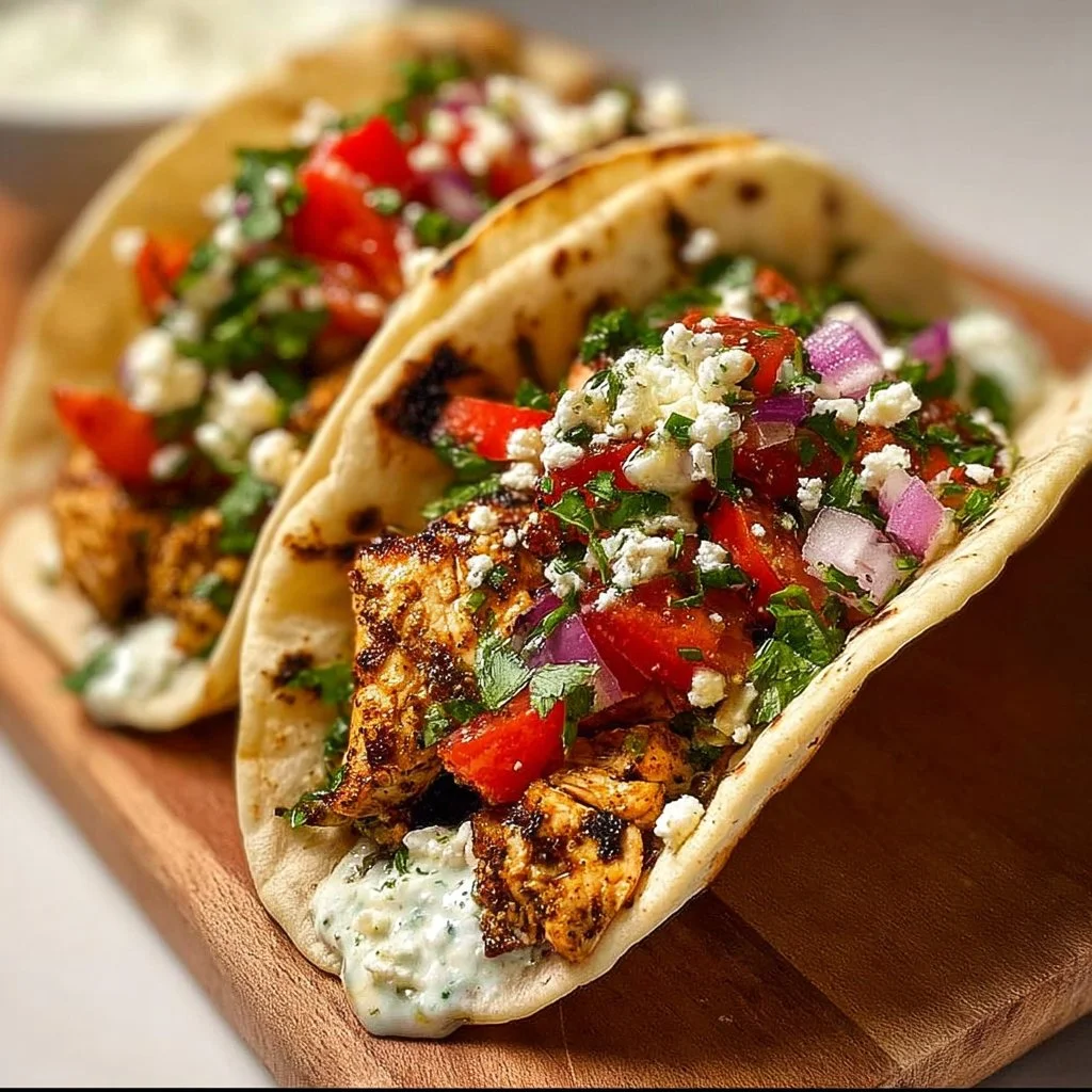 Quick Mediterranean Chicken Tacos