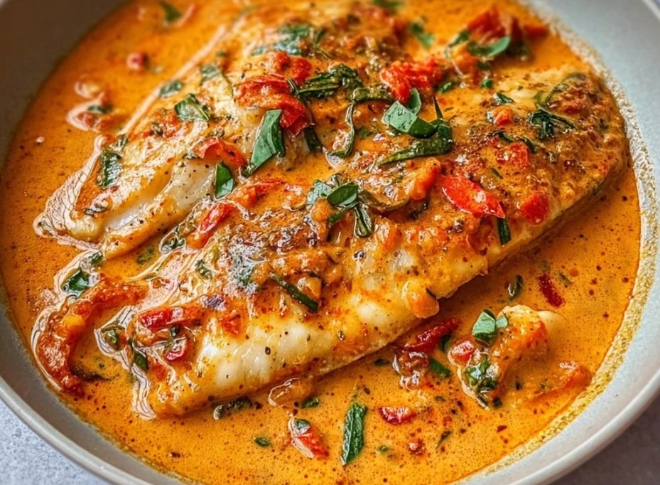 Quick Tilapia in Roasted Pepper Sauce