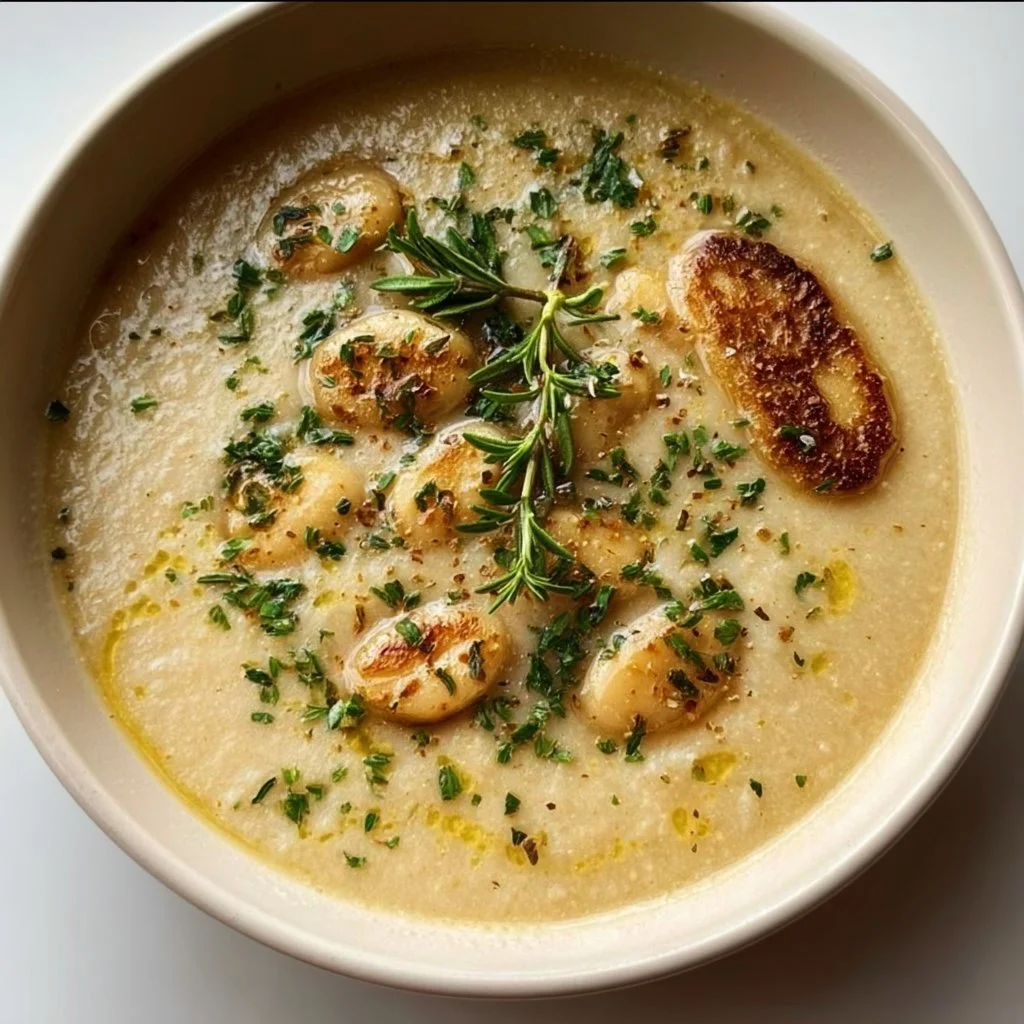 Roasted Garlic and White Bean Soup