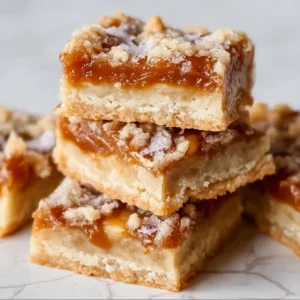 Delicious salted caramel butter bars with a rich caramel drizzle