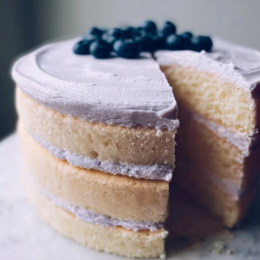 Decadent velvet cake decorated with cream cheese frosting and fresh berries