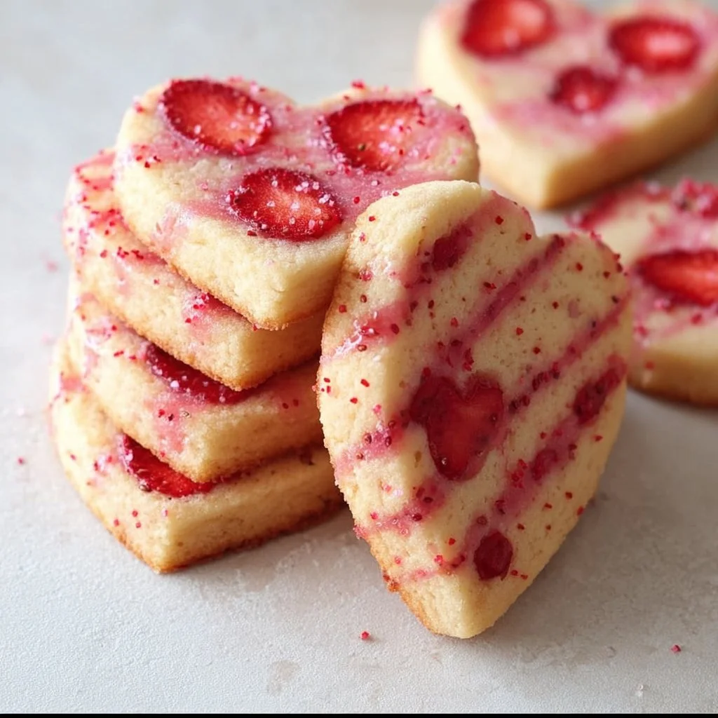 Strawberry Shortbread Cookies