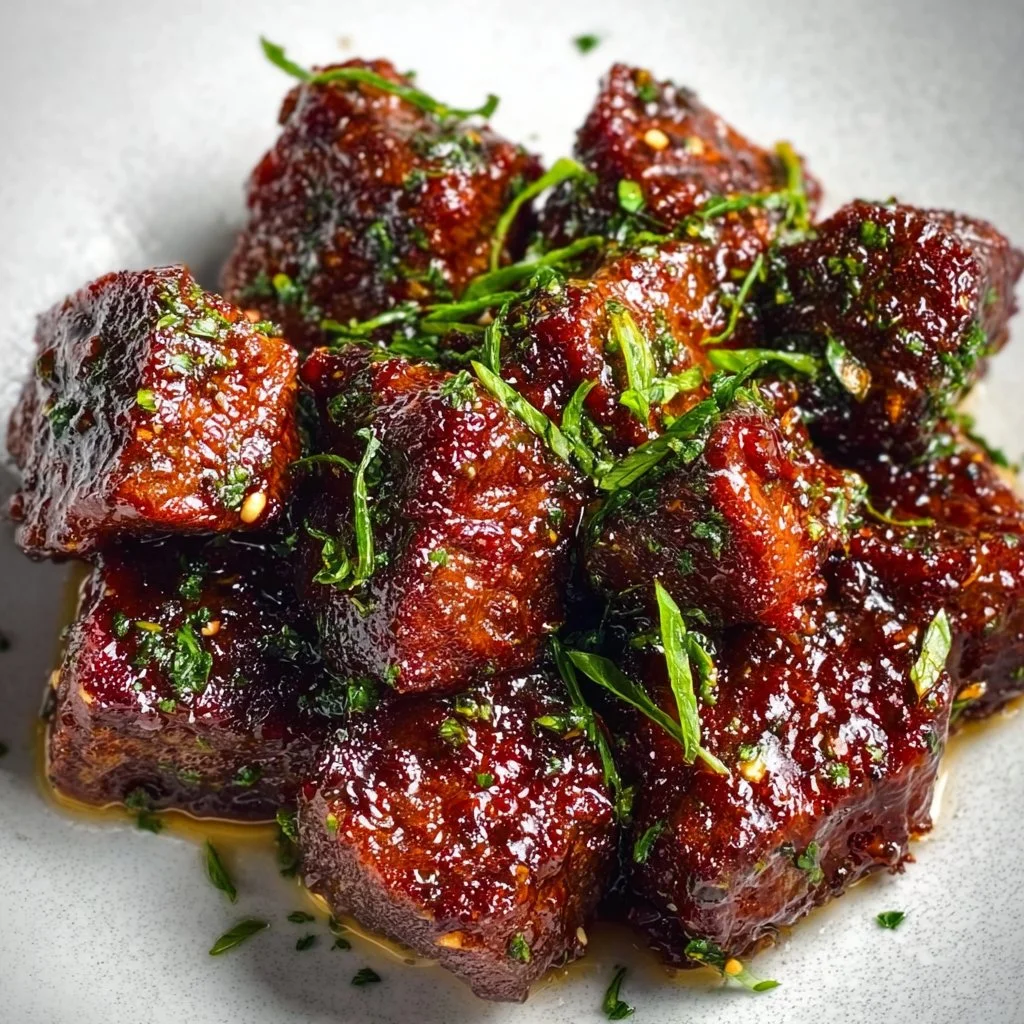 Sweet and Sticky Steak Bites