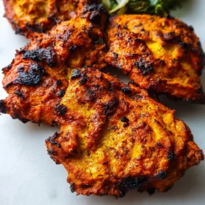 Deliciously spiced Tandoori Chicken served with sides on a plate