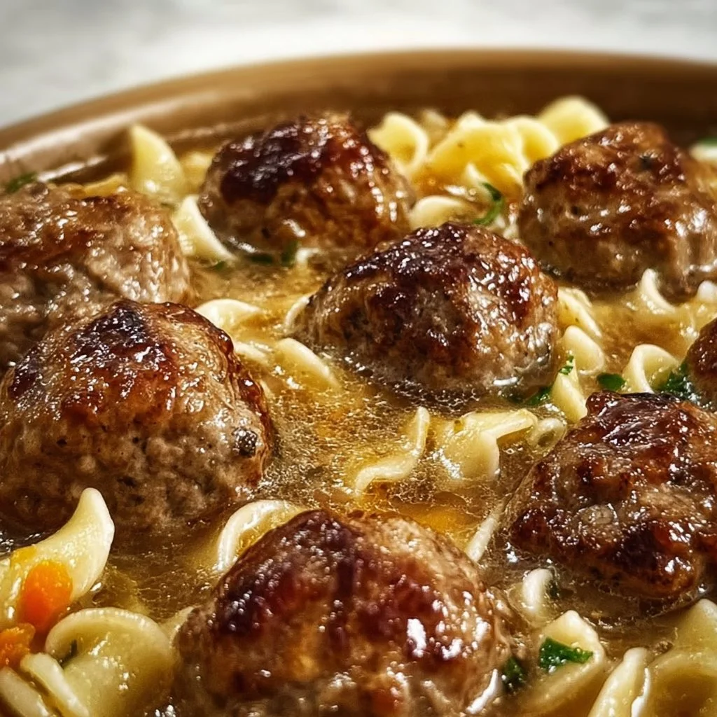 Amish Meatball Noodles