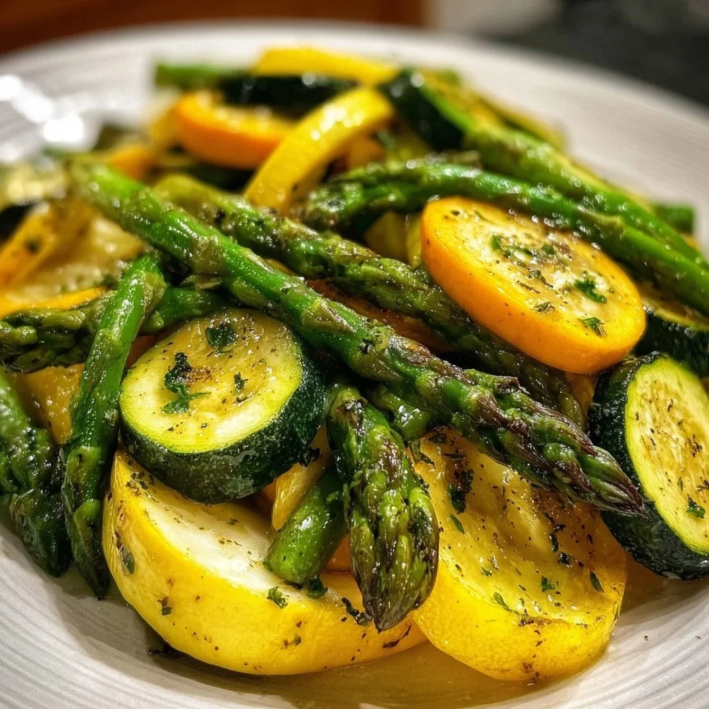 Asparagus with Zucchini and Squash