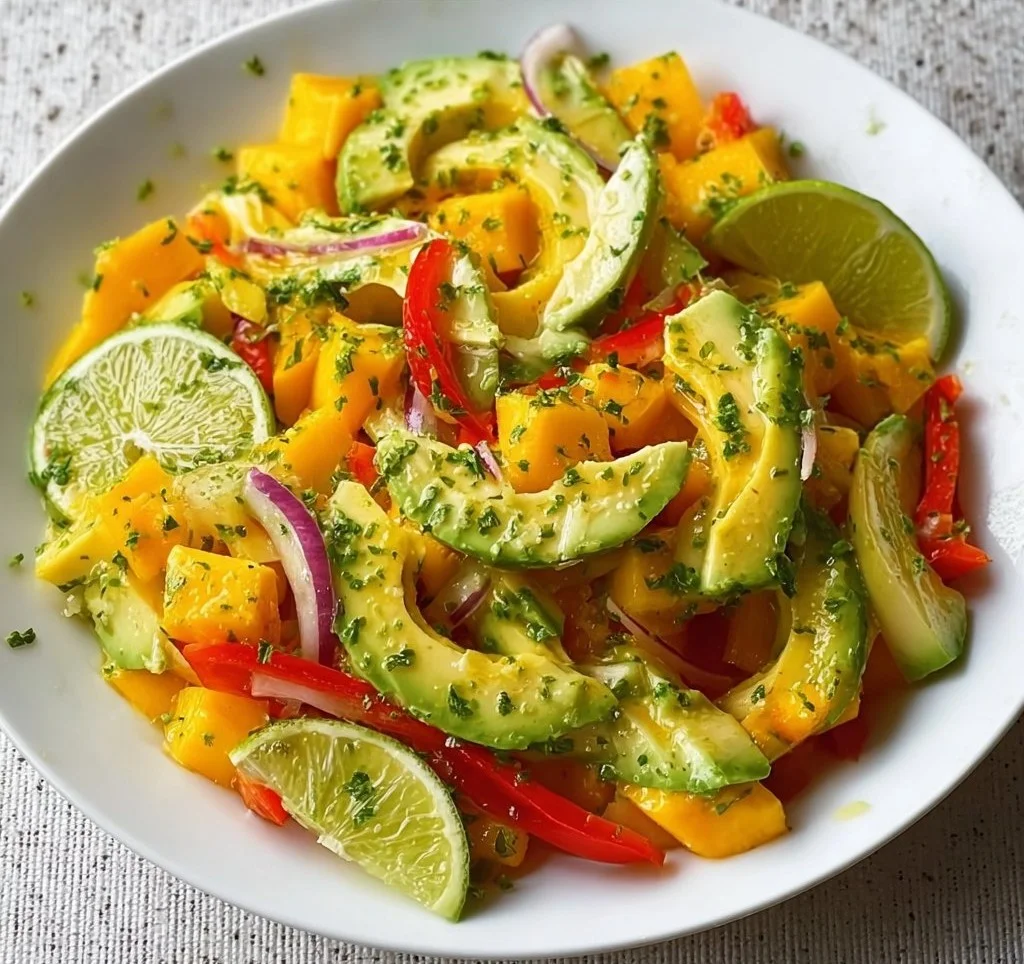 Avocado Mango Salad with Zesty Lime Dressing