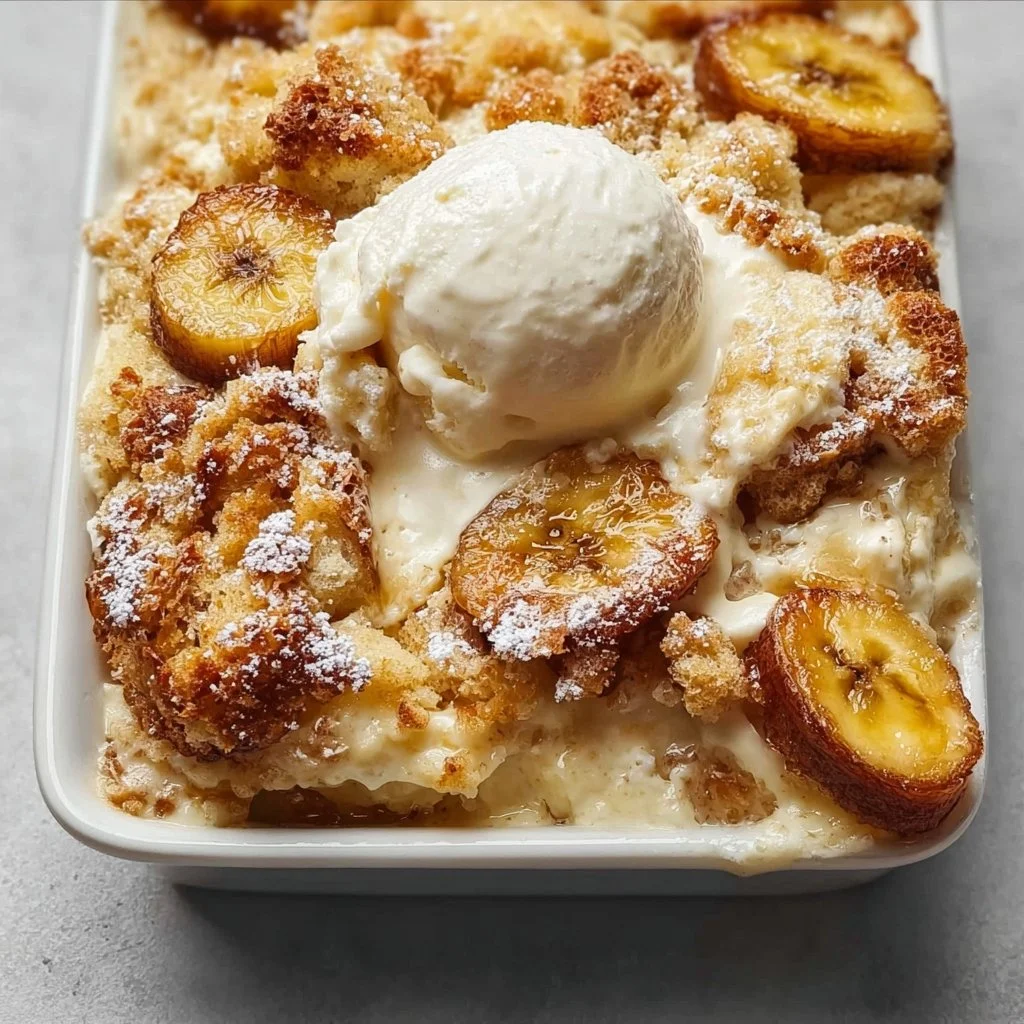 Banana Cream Cheese Cobbler