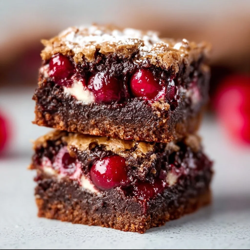 Cherry Brownie Dream Bars