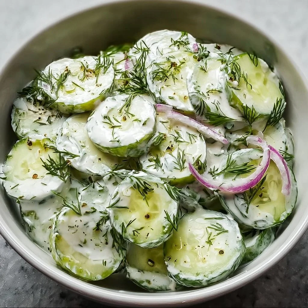 Dill Yogurt Cucumber Salad