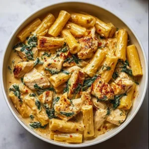 Delicious Easy Creamy Tuscan Chicken Pasta served with fresh herbs