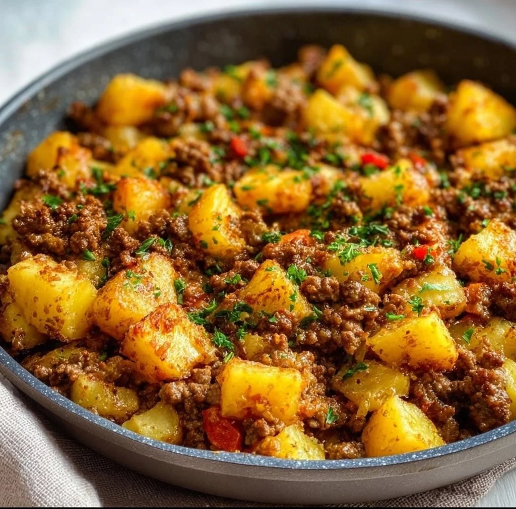 Ground Beef and Potatoes Skillet