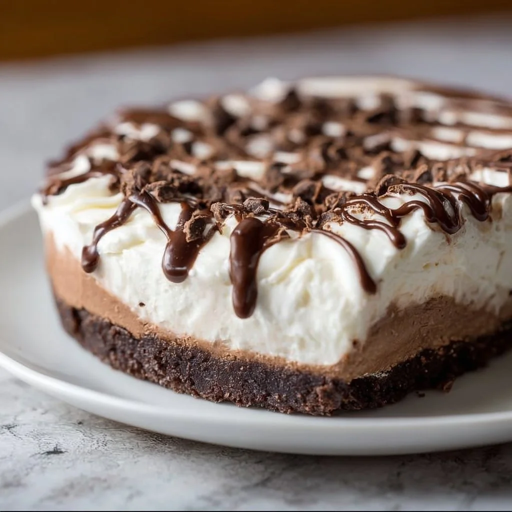 No Bake Brownie Batter Cheesecake