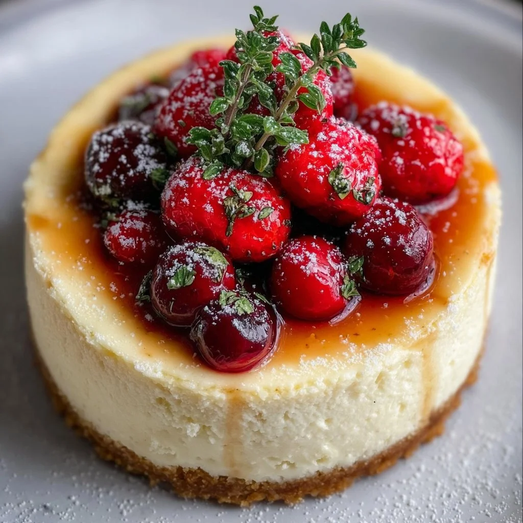 Delicious no-bake cheesecake topped with fresh blueberries.