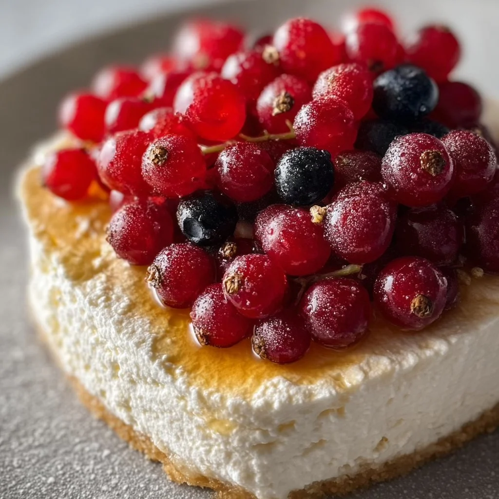 No-bake cheesecake with blueberries