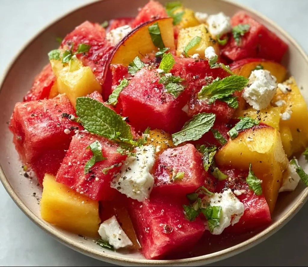 Peach Watermelon Salad