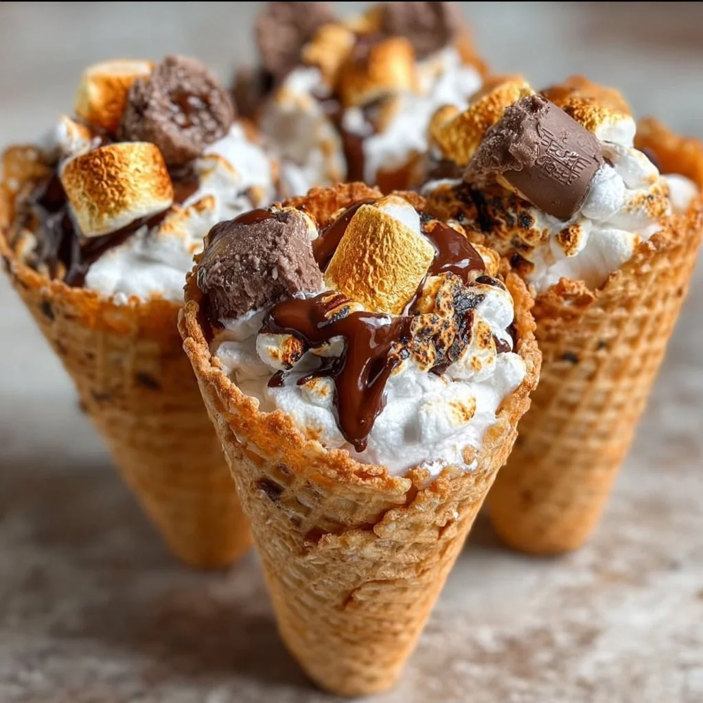 Delicious Reese's Campfire Cones, a sweet treat for outdoor fun
