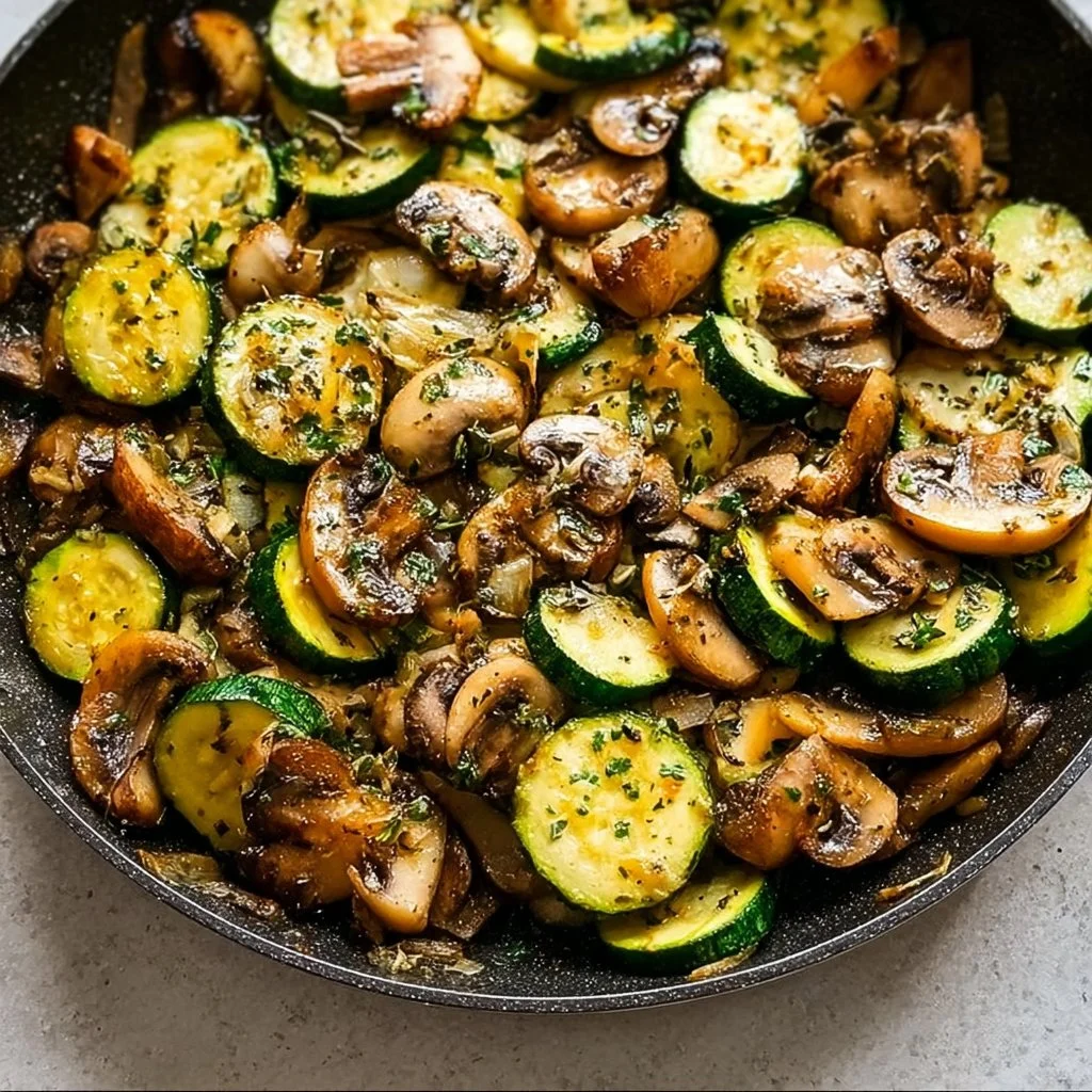 Skillet Zucchini and Mushrooms