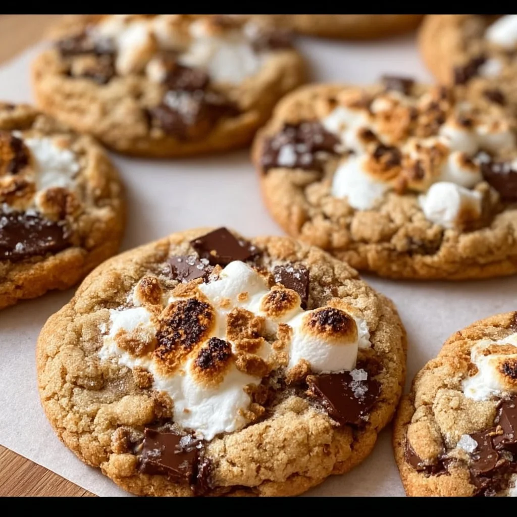 Sourdough S’mores Cookies with Marshmallows and Brown Butter