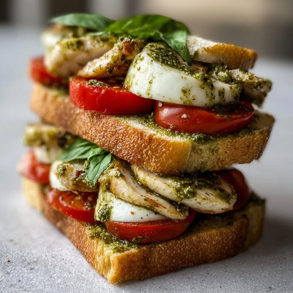 Chicken Pesto Caprese Sandwiches