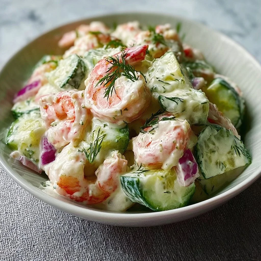 Creamy Cucumber Shrimp Salad