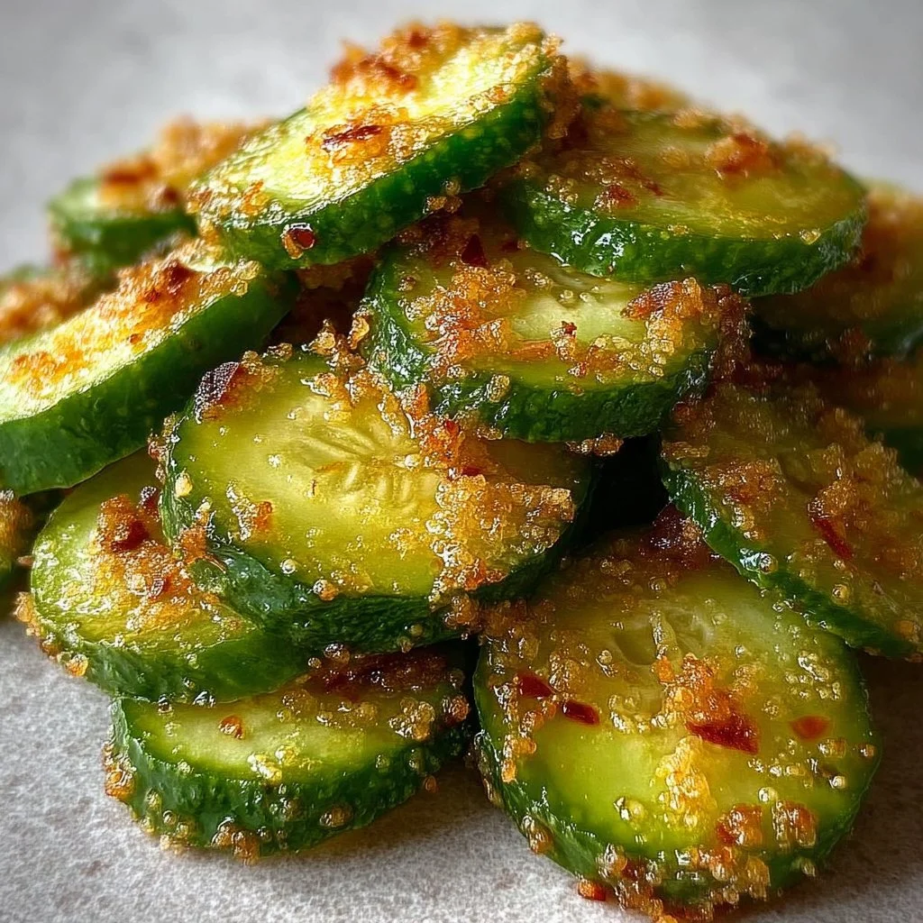 Crispy Tangy Pickled Cucumber Snack