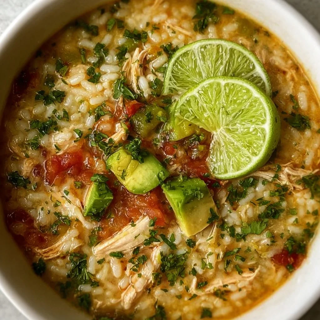 Mexican Lime Chicken Rice Soup