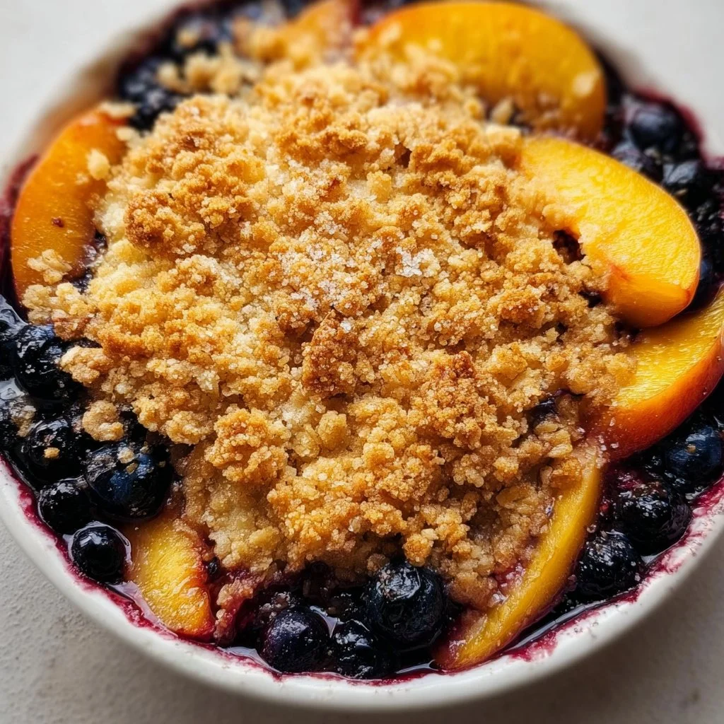Peach & Blueberry Crisp