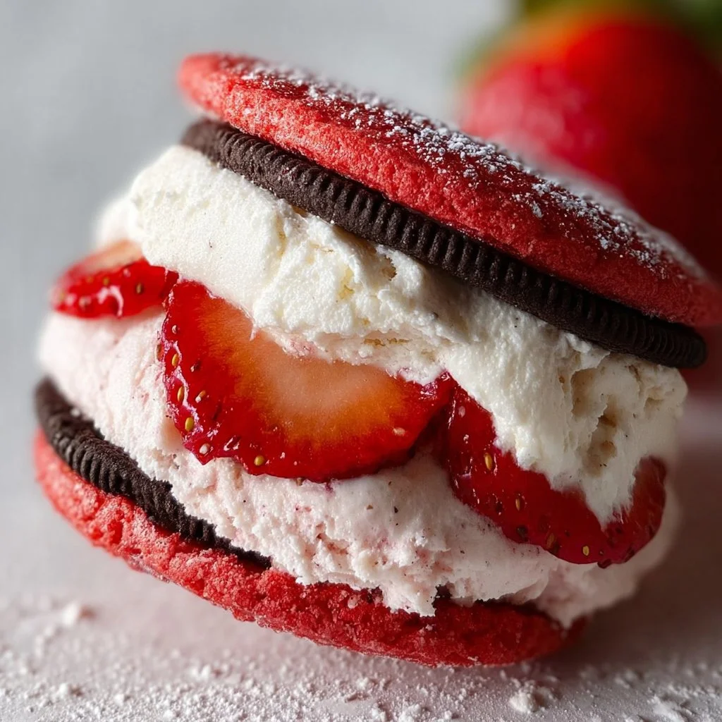 Strawberry Ice Cream Sandwich